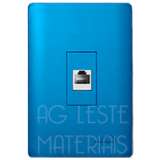 Conjunto RJ45 4x2 - Novara Especiais Azul Fosco